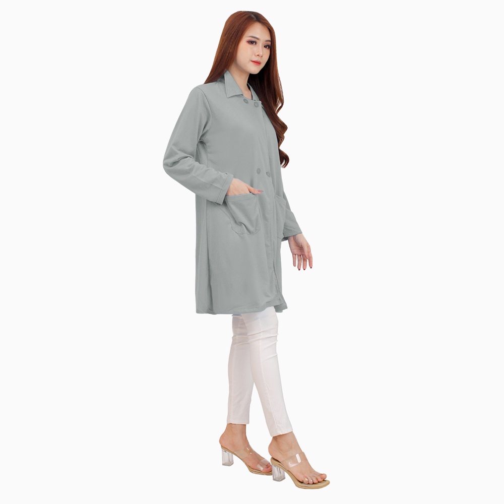 Jaket Long Coat lengan panjang Gaya Korea Wanita Dewasa Terbaru - XSHOP Rainy