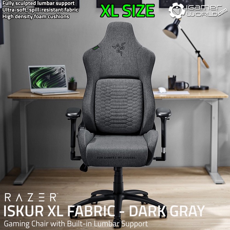 Jual Razer ISKUR XL FABRIC With Built-in Lumbar Support Gaming Chair ...