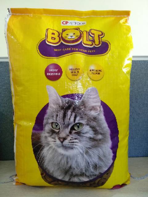 Bolt 20kg  Makanan Kucing rasa Tuna &amp; Salmon (bentuk ikan, donat, bulat)