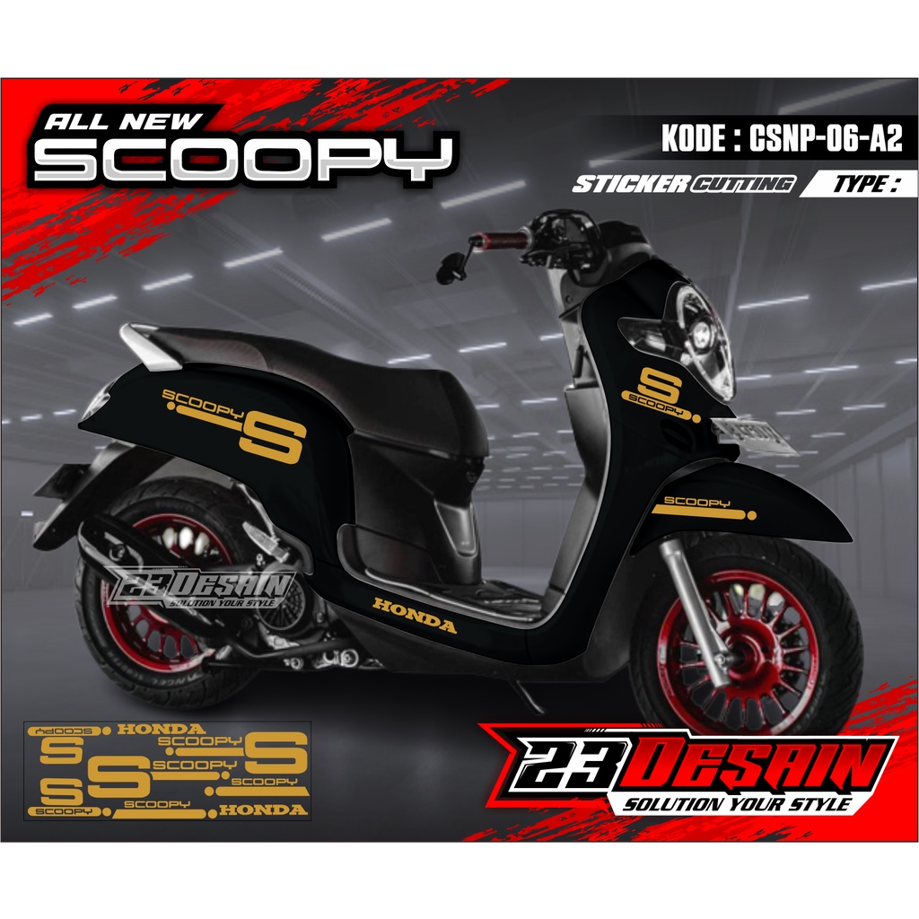 STRIPING STIKER SCOOPY LIST SIMPLE Cutting Stiker Striping Scoopy Midnight 2017 2018 2019 2020 2021 