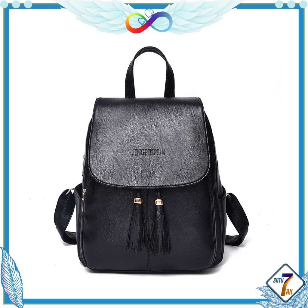 Satu7an T250 Tas Ransel Wanita Fashion Korean Style Kasual Tas Punggung Sekolah Backpack Cewek Kain Oxford + Polyester