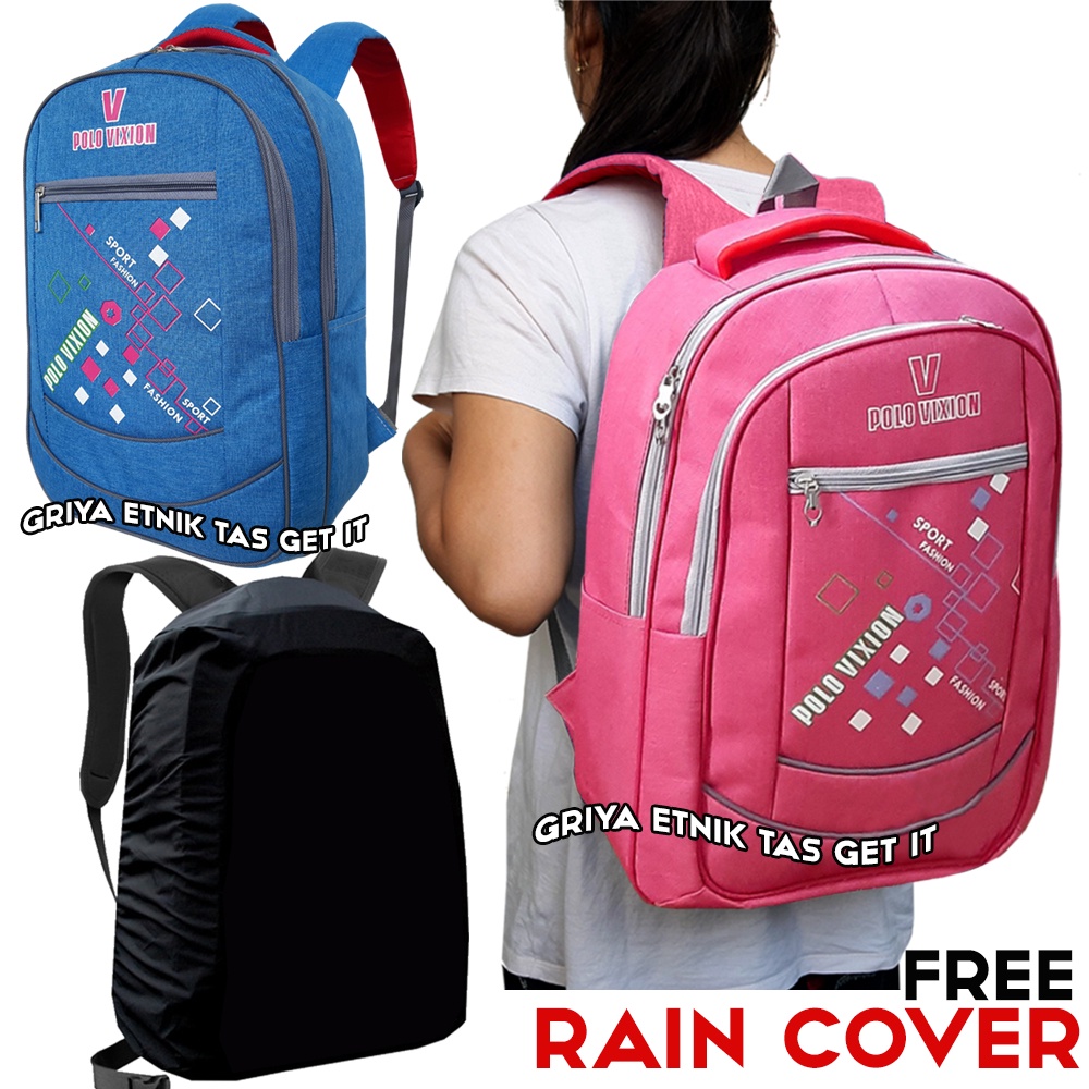 Jual Tas Sekolah Anak Perempuan SD Tas Ransel Wanita SMP Tas Gendong ...