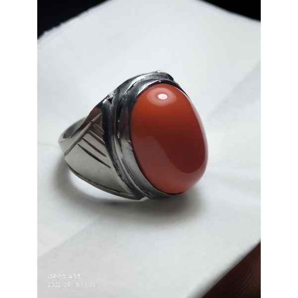 batu cincin akik merah marjan