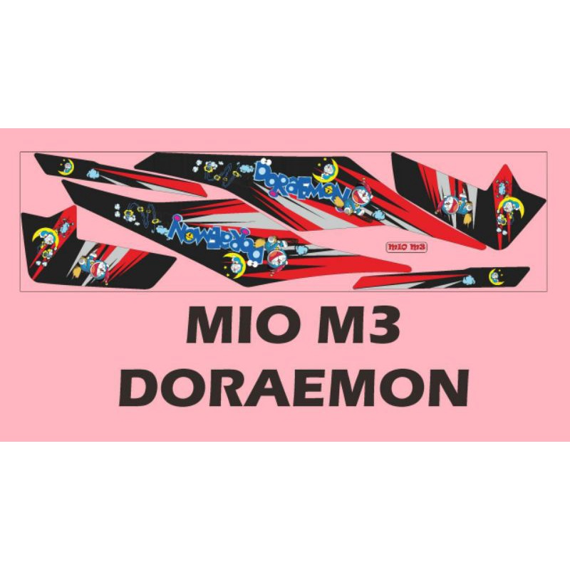 stiker striping decal variasi Mio M3 doraemon