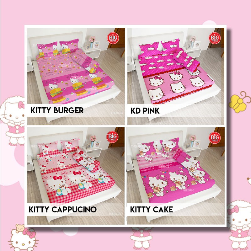 LADY ROSE Sprei 180x200 / 160x200 motif Hello Kitty Pink Cake Burger Apple Ladyrose 180 - Kitty Daniel SP