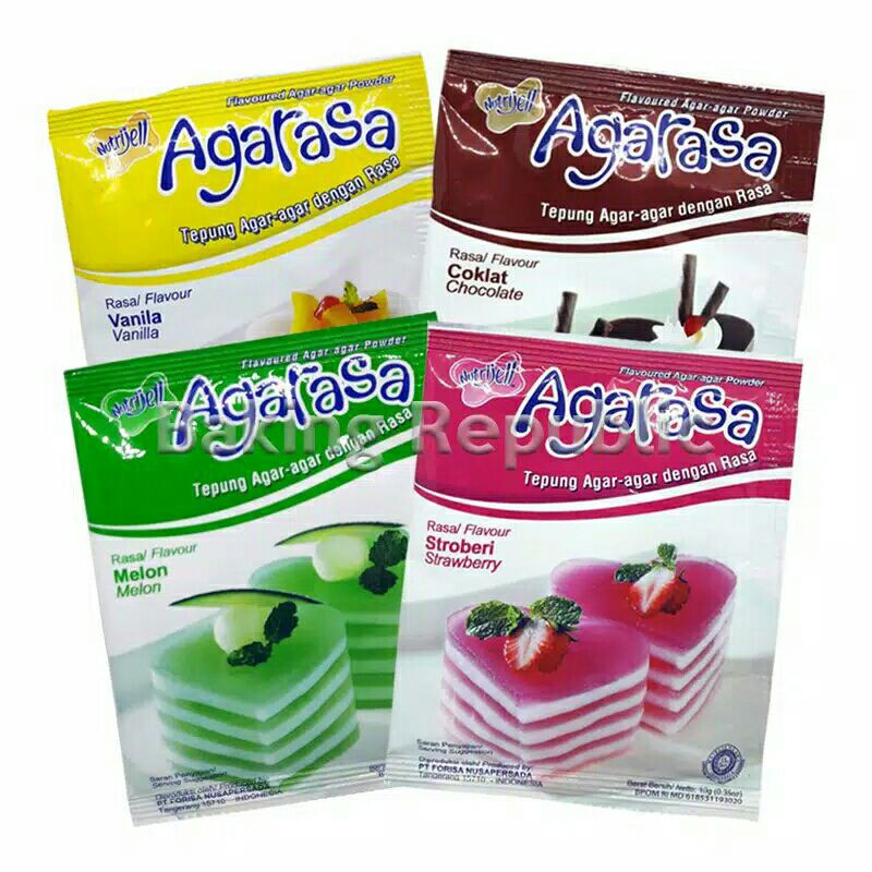 

Tepung Agar-Agar / AGARASA Coklat / Stroberi / Melon / Puding Agar-Agar