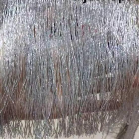 Paling Diminati [KODE J8978] Renda rumbai Metalik 15cm / ( METER ) renda rumbai 15 cm / renda tassel