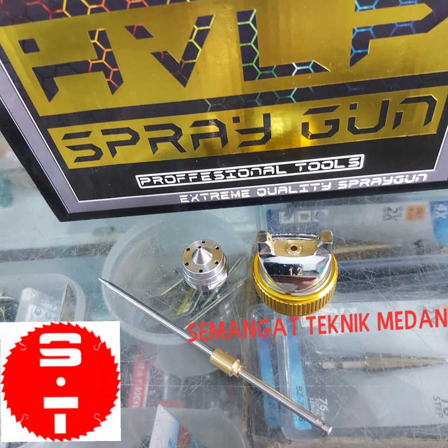 1,2mm SPAREPART NOZZLE SET SPRAY GUN ANGIN HVLP W601 W-601 1,2 1.2mm