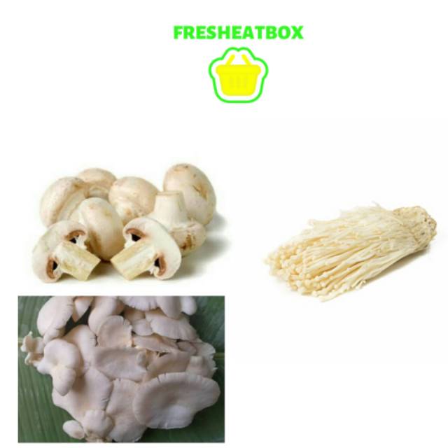 

VARIANT JAMUR CHAMPIGNON, JAMUR ENOKI, JAMUR TIRAM MULAI DARI Rp. 8.500