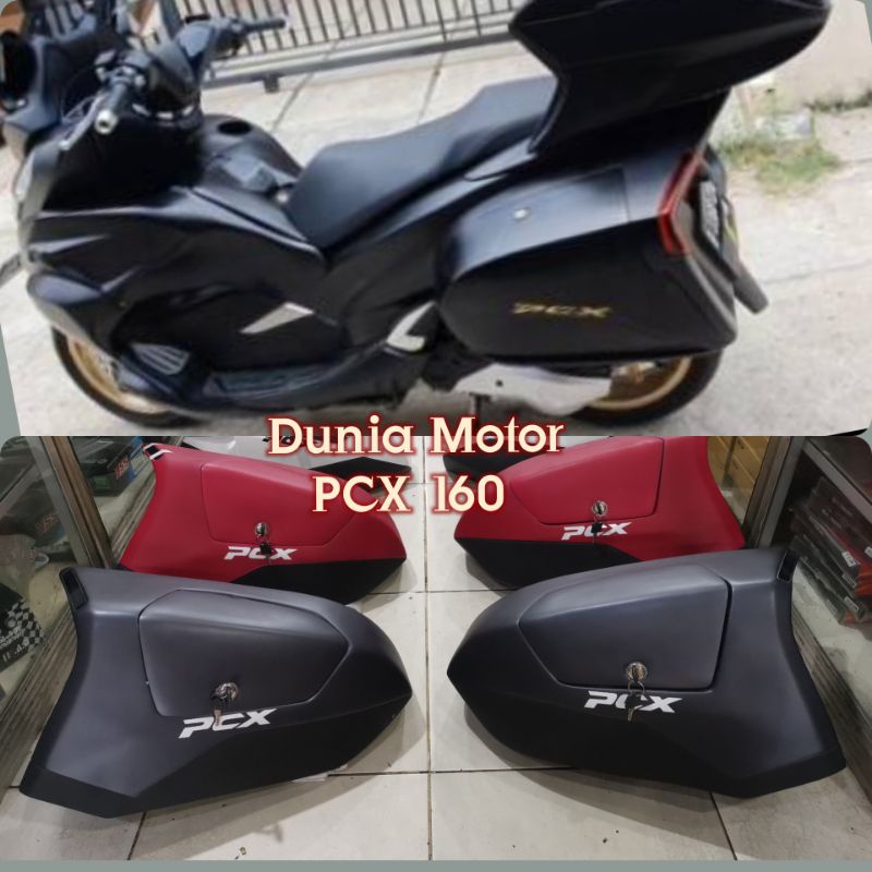 BOX SAMPING PCX 160 - SIDE BOX KANAN KIRI PCX 160 LENGKAP DENGAN LAMPU