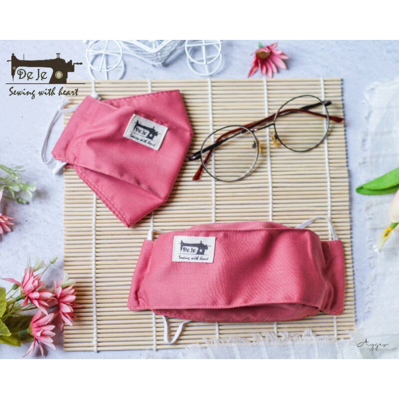 Masker Kain Model 3D dengan Kawat Hidung (3D Mask with Wire Nose)