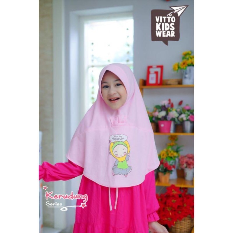 JILBAB MASKER ANAK BY VITTO / HIJAB MASKER ANAK kerudung vitto