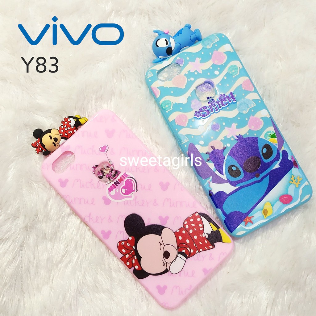 Silicon Case Glossy + Boneka 3D - Vivo Y83  -  sweetacase.id - Motif Kartun - Bisa Bayar Ditempat / COD / Casing Terbaru / Karakter Lucu / Casing Kartun / Kartun / Case murah / diskon / Import