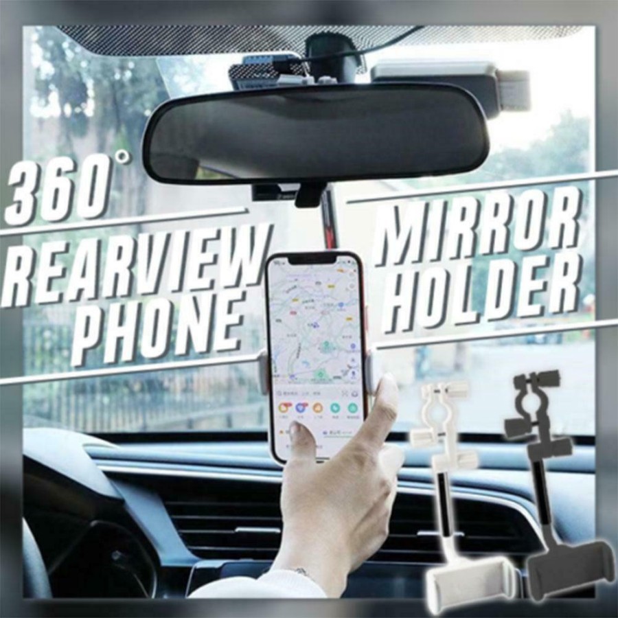 Holder HP Mobil Kaca Spion Tengah Car Mirror Phone Holder High Quality