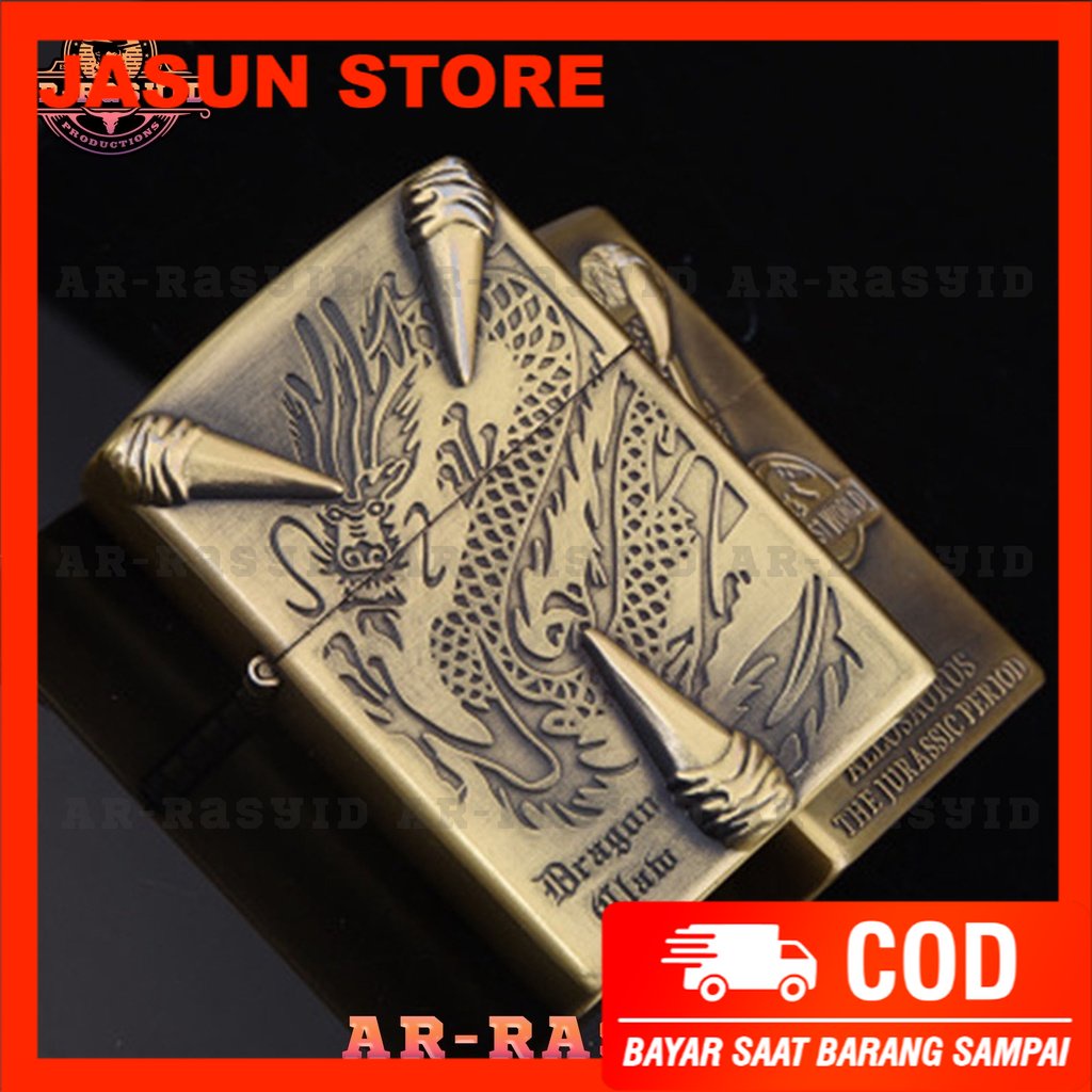 BISA COD! Korek Api Zippo Roda Api Minyak Jiantai Motif Cakar JT-6055