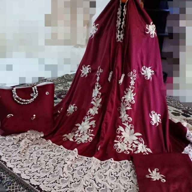 MUKENA DEWASA ENISA LUNA MAYA RENDA BORDIR MEWAH