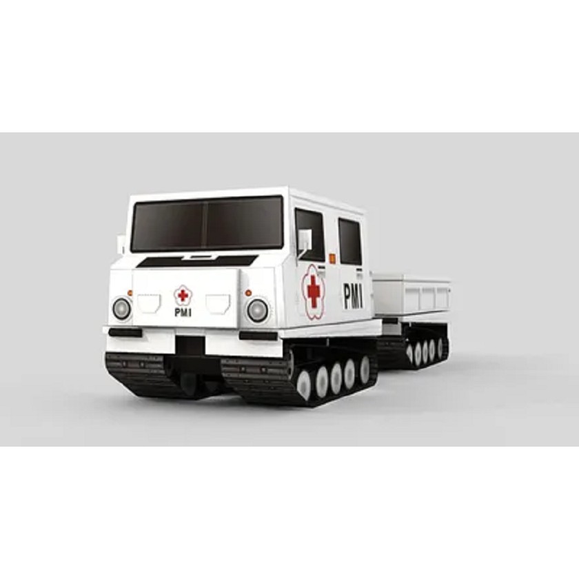 DIY Papercraft Kendaraan Truk PMI