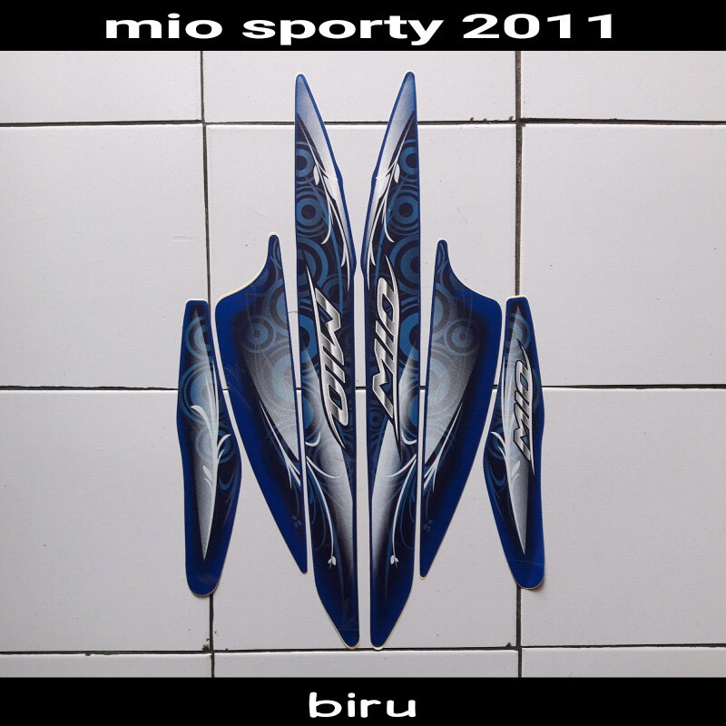 stiker motor mio sporty 2011 biru