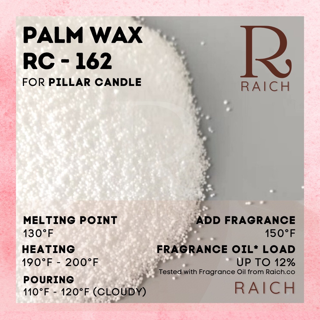 100gr PALM WAX - CONTAINER &amp; PILLAR 100% Pure / Bahan Baku Scented Candle Natural Lilin Sawit  Aromaterapi Eco Friendly