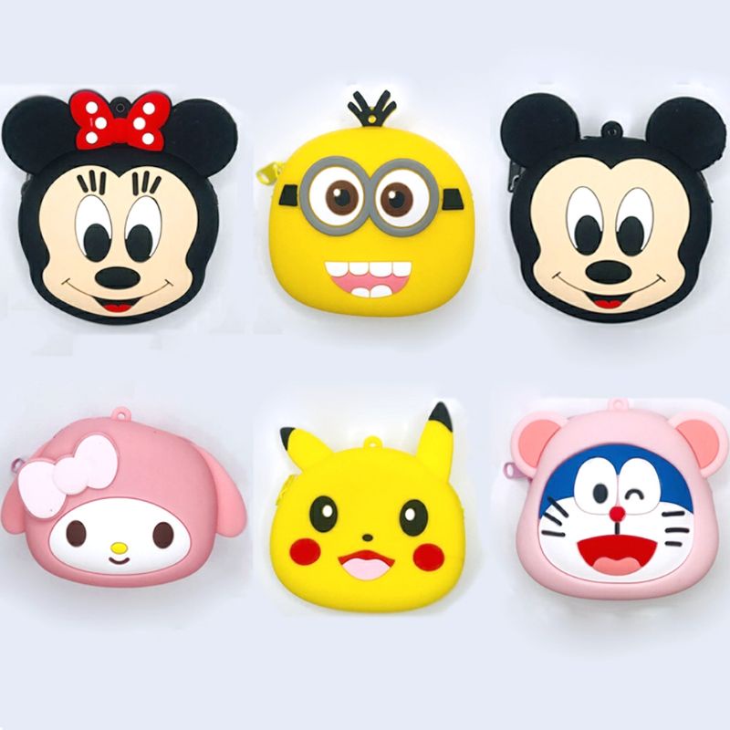 Dompet Koin Silikon Karakter Dompet Koin Resleting Coin Pouch Silicon