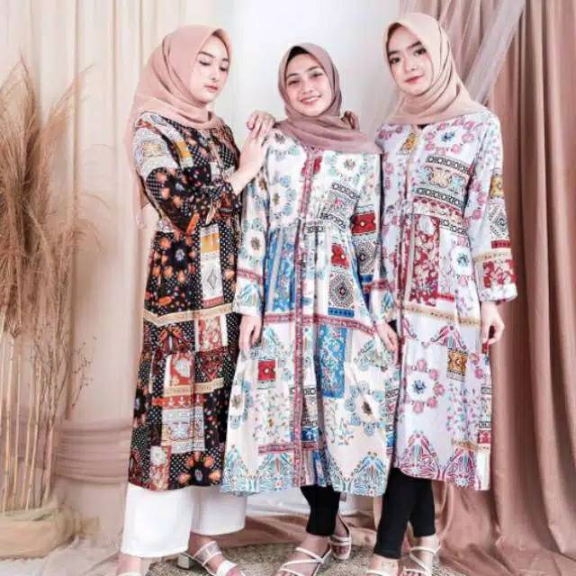 DELI TUNIK ETNIK / TUNIK MOTIF MURAH