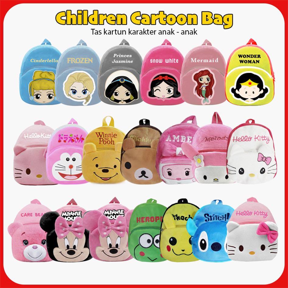 JT -  Tas Ransel Anak sekolah TK SD Karakter Bag Backpack Mini Motif Cartoon Cute cod