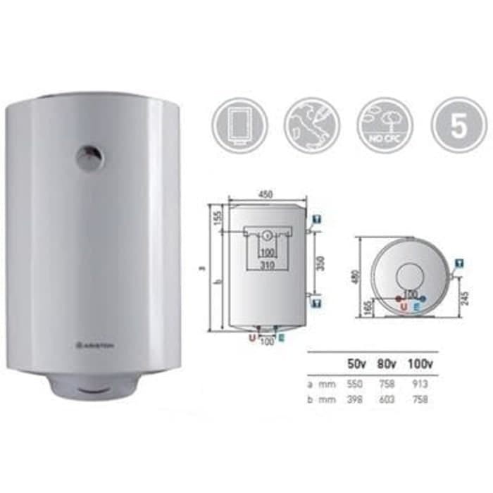 Ariston Water Heater - PRO 1 ECO V 50 Liter 1200 Watt