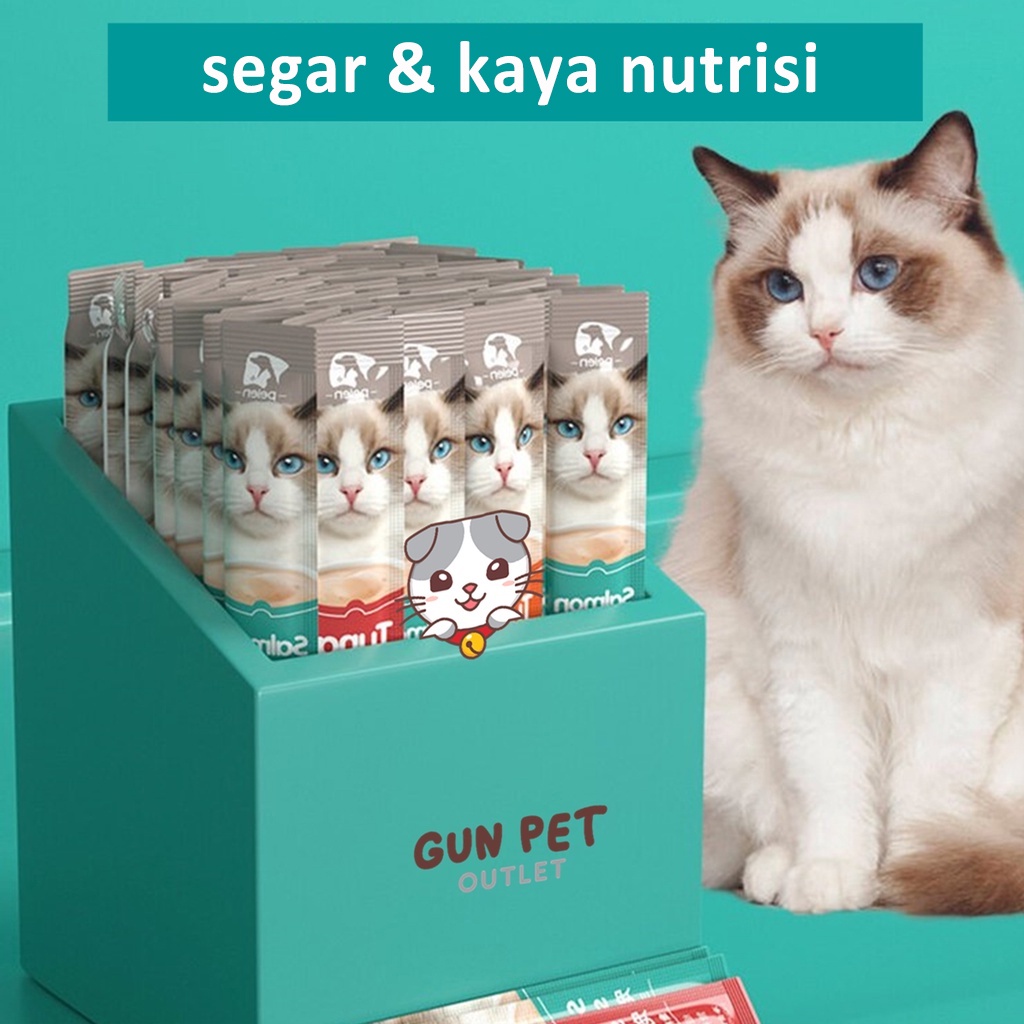 Snack Hewan Peliharaan Cat Strip 15g/Strip Kucing Kecil Dan Kucing Besar Snack Pengemukan Kucing Pelengkapa Hewan Peliharaan PEIEN