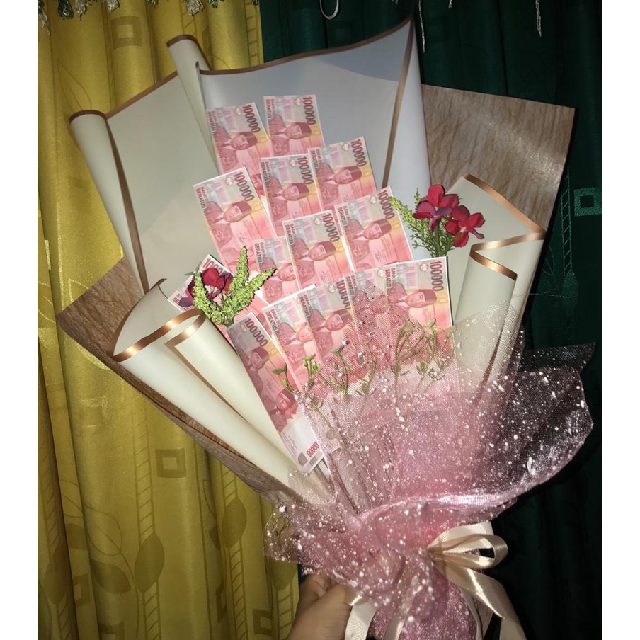 RED ROSE MONEY BOUQUET grosir hampers pernikahan kado pernikahan hampers wedding box buket bunga buk