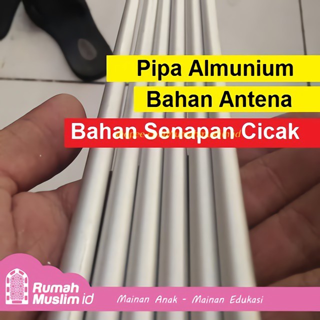 Pipa Almunium Bahan Antena / Senapan Cicak / Tembakan Cicak Panjang 60 CM