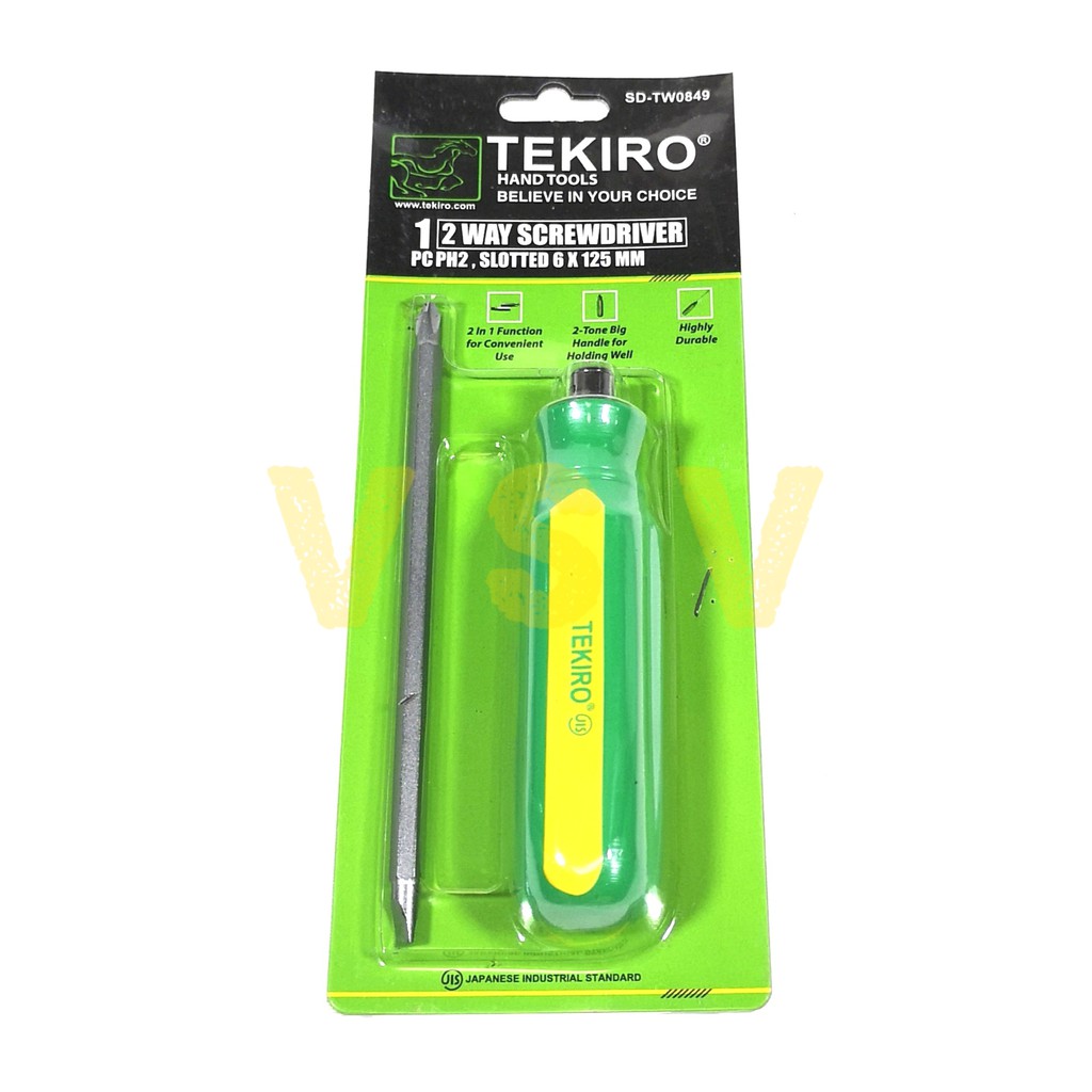 Tekiro 2 way screwdriver 125mm  / obeng bolak balik / obeng plus min