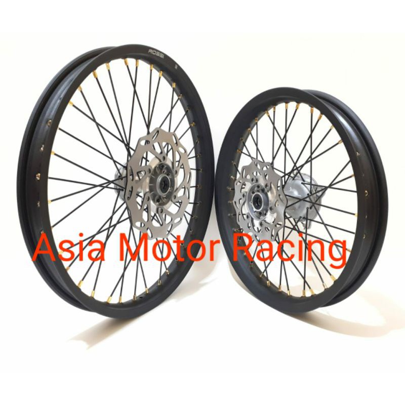 Paketan Velg Klx Ring 16 19 18 21 Set Velg Cross Trail Tromol Jari2 Klx150 Plus Cakram Disc variasi
