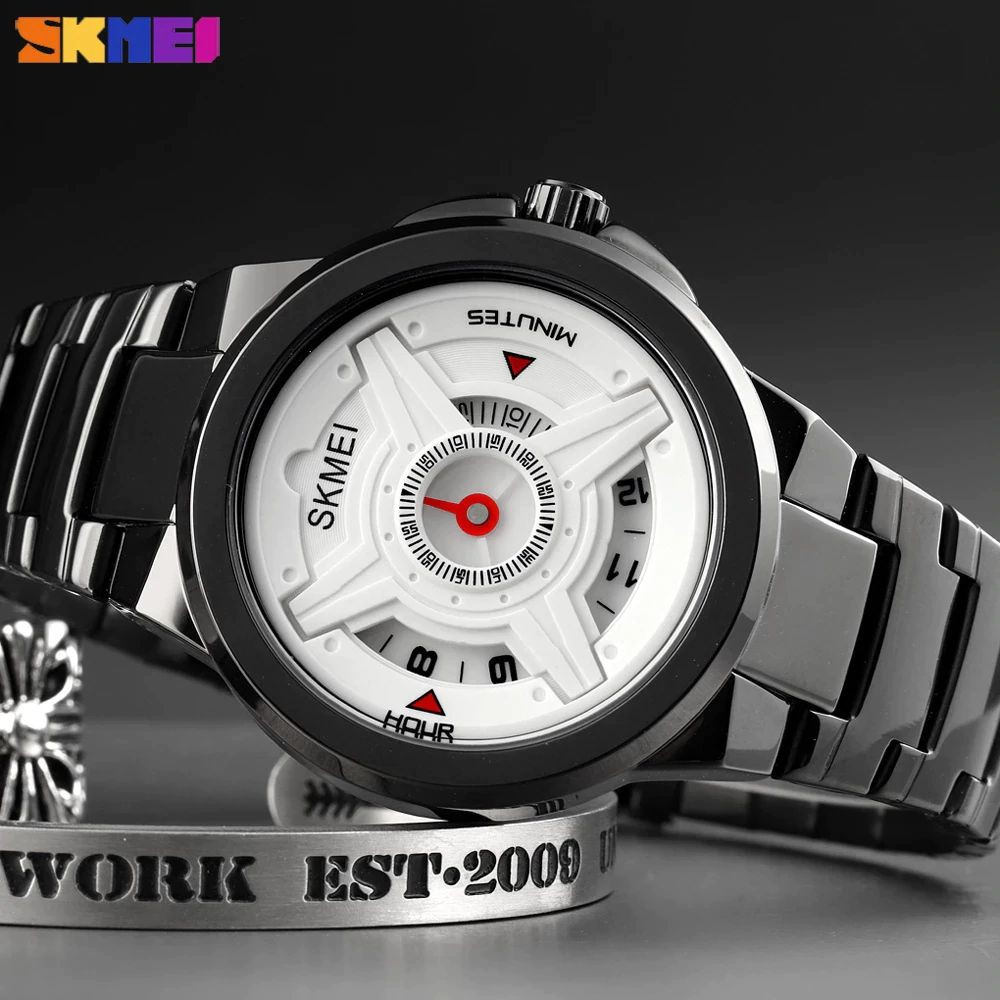 SKMEI 1699 Jam Tangan Pria Analog Tali Stainless WATCHKITE WKOS