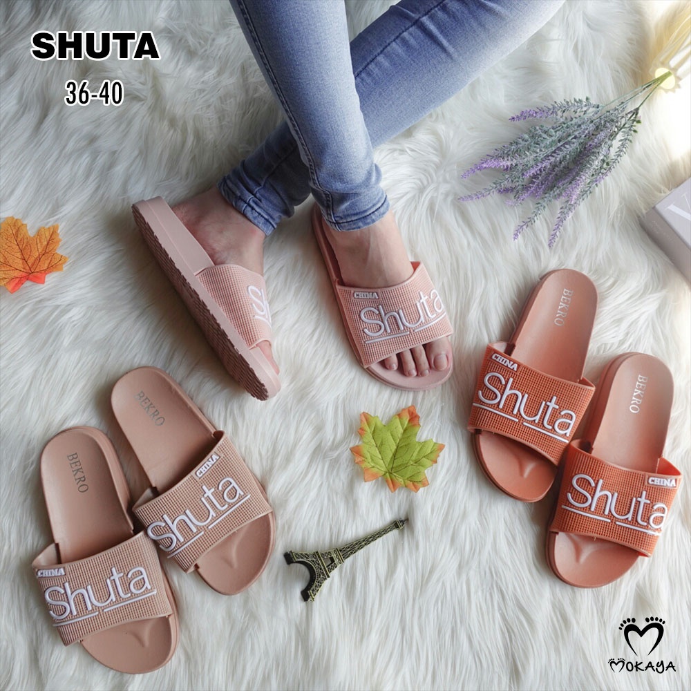 Sandal slop wanita SHUTA Simple Import Mokaya / Size 36-40 (SLOP SHUTA)