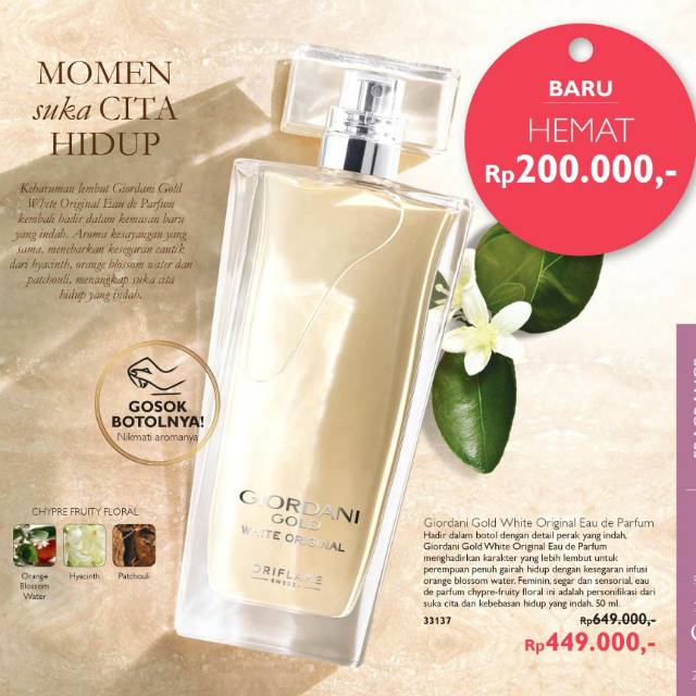 Giordani Gold white original parfum oriflame