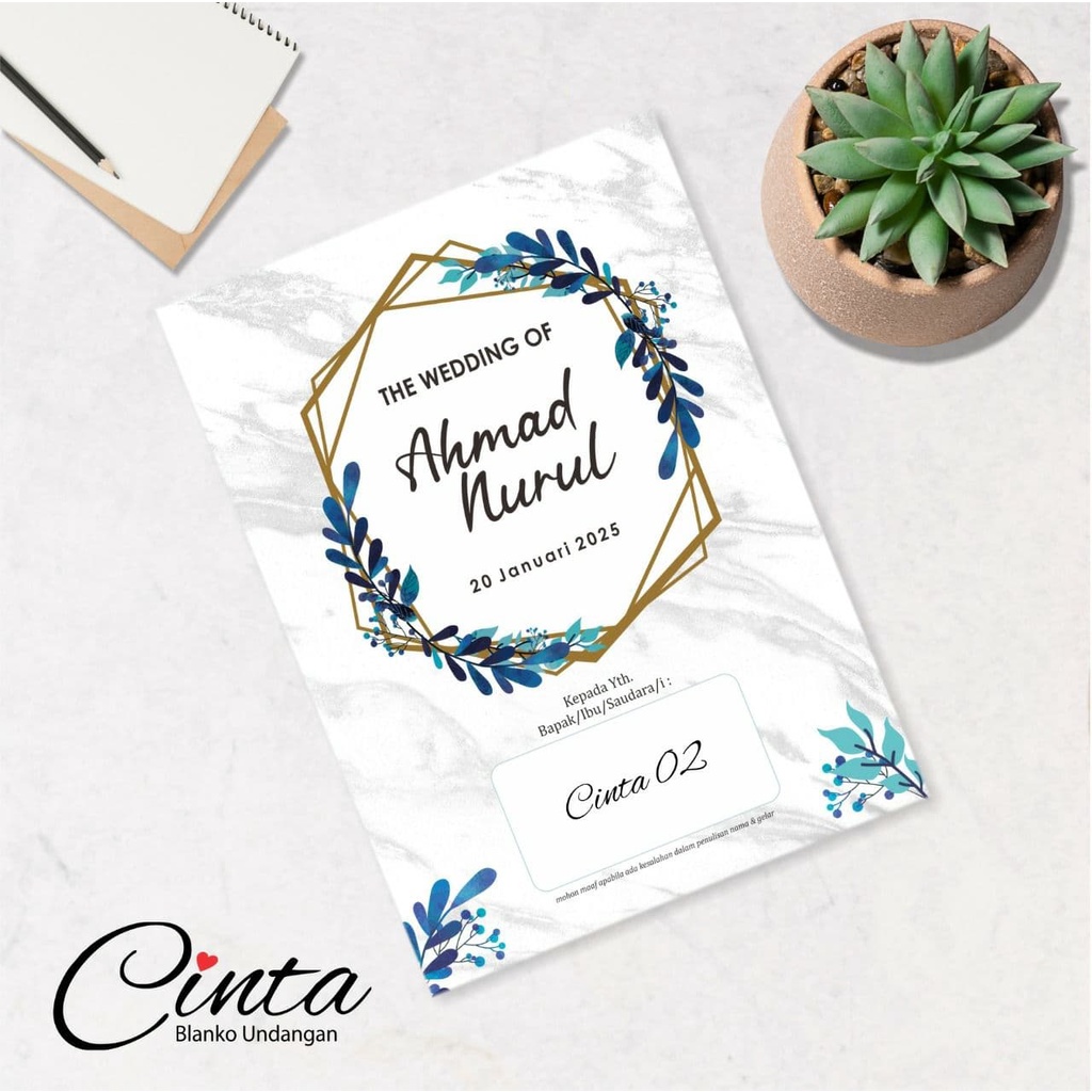 CETAK UNDANGAN MURAH /  CINTA 02