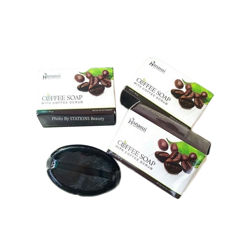 Hanasui Coffee Soap  Sabun Kopi with Coffee Scrub  80gr   Original