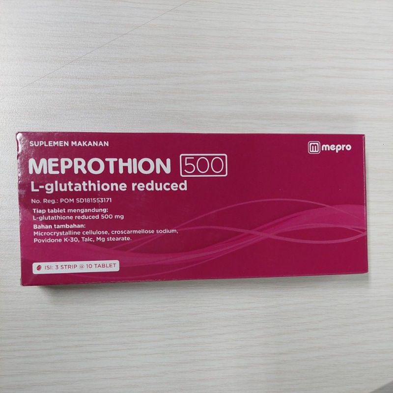 glutathione whitening tablet meprothione 500 mg