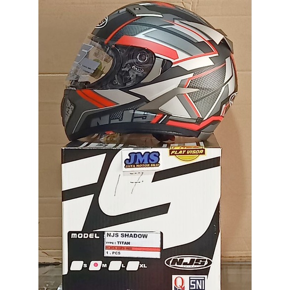 Helm NJS Shadow TITAN (17) Size M+Bonus Visor tambahan