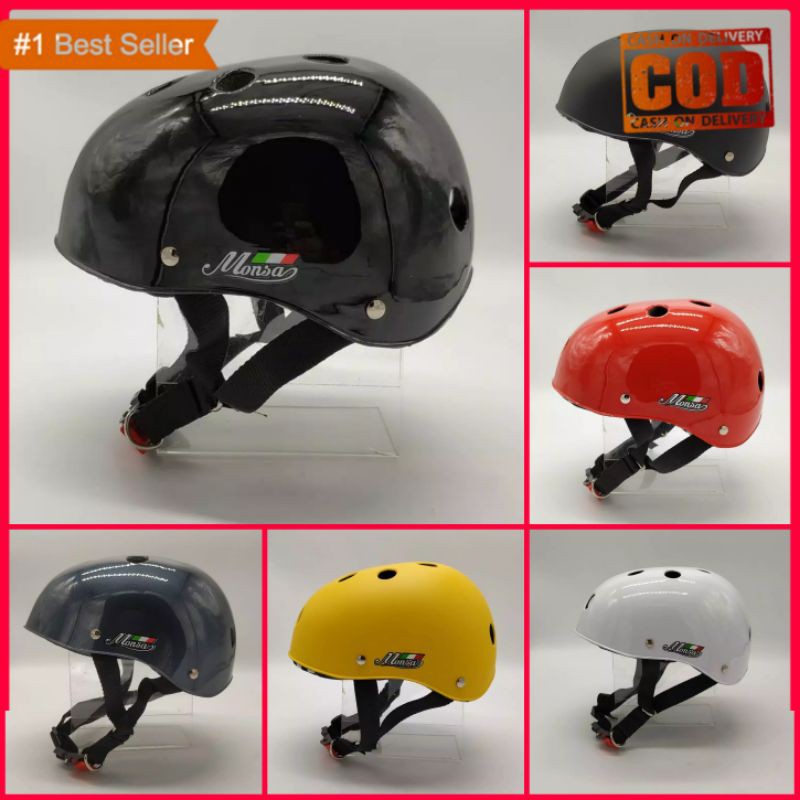 Helm Sepeda Batok Monsa Original Dewasa ( Sepatu Roda / Skateboard / Sepeda Lipat)