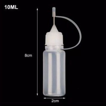 1pc/5pcs/10pcs Glue Applicator Bottle botol lem quilling scrapbooking jarum craft 10mL botol jarum botol minyak