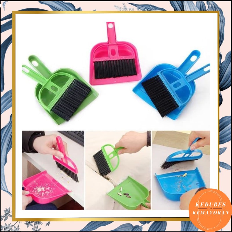 Sapu Mini 1 Set Serok Cikrak Dust Pan Pengki Serokan Sekop Kebersihan Cleaning Tools