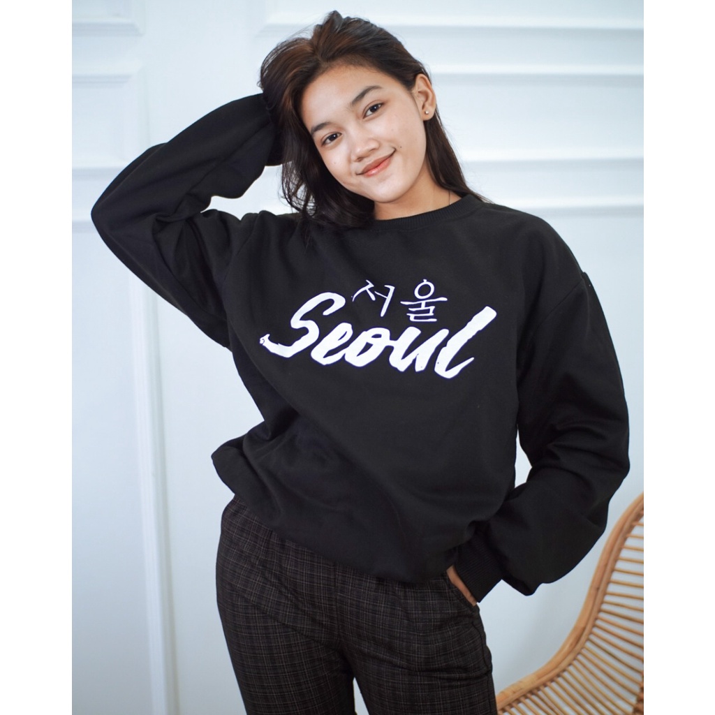 KALILA - SEOUL Sweater Fleece / Crewneck Bahan Fleece