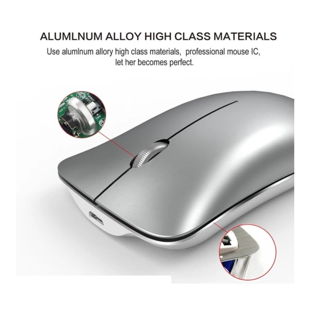 Trend-New Mouse Wireless Rechargeable &amp; Silent Click USB POWER SAVING