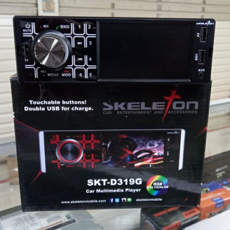 single din skeleton SKT-D319G head unit bluetooth