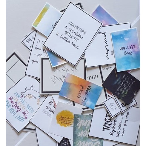 Journaling Deco - Quotes Sticker - Stiker Bujo Aneka Quotes (10pcs