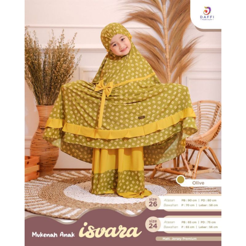 Mukena anak ISVARA ori daffi | Mukenah anak logo daffi