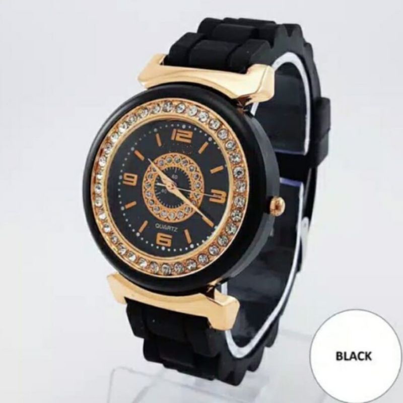 (Cod)Jam Tangan Wanita Ch3N3L Karet Fashion Strap Rubber(Dikirim Jakarta)