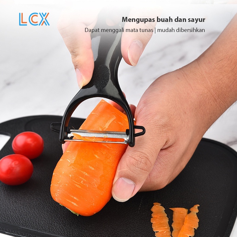 LCX 5 Pcs Pisau Dapur Stainless Steel Pisau Serbaguna Daging Sayuran Buah Ikan Premium Quality