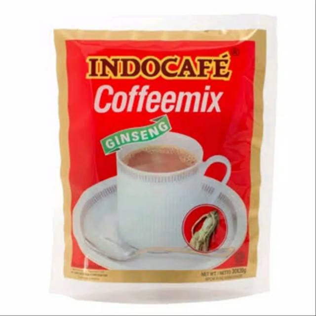 INDOCAFE COFFEEMIX  INDOCAFE ICE COFFEEMIX  ISI 30 PIECE GINSENG JAHE GINGER